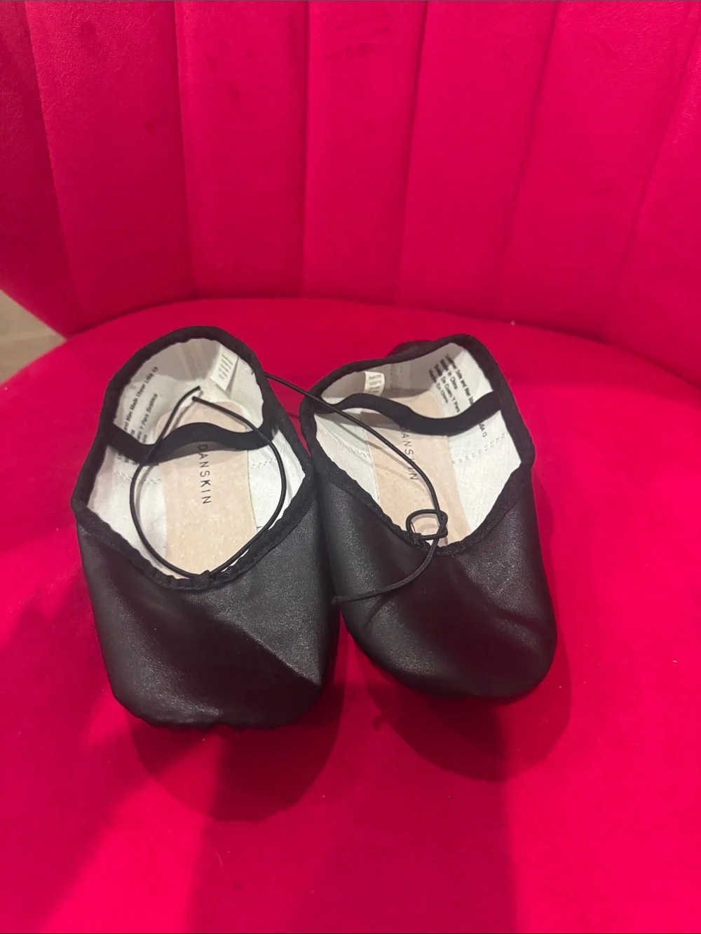 Danskin Black Ballet Flats with Elastic Topline